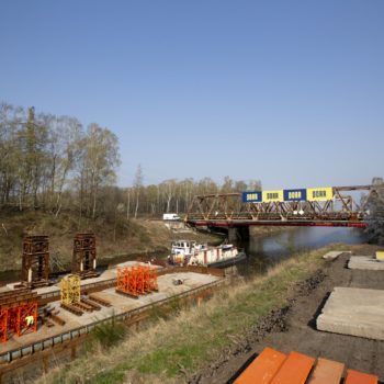 Zdjęcie: remont mostu nad Kanałem Kędzierzyńskim.