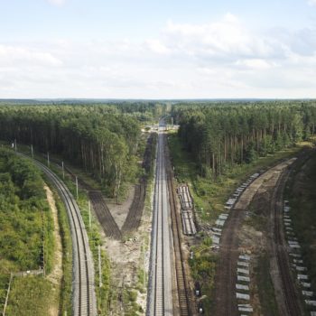 Zdjęcie: widok z góry na rozjazd w Herbach Nowych