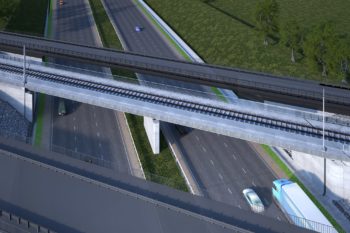 Zdjęcie: wizualizacja wiaduktu nad A1.