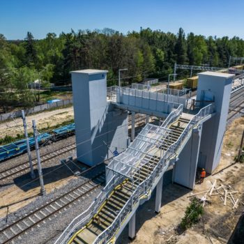 Zdjęcie: prace budowlane odbywajace się na stacji kolejowej Chociw Łaski