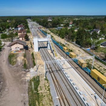 Zdjęcie: prace budowlane odbywajace się na stacji kolejowej Chociw Łaski