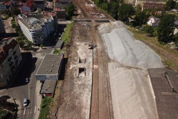 Maj 2022: Chorzów Miasto po likwidacji starego peronu