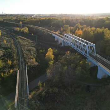 Zdjęcie: na wiadukt nad ul. Skwerową w Sosnowcu.