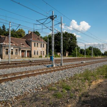 Zdjęcie: widok na stacje kolejową Wręczyca.