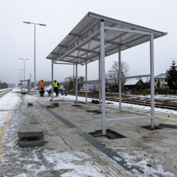 Zdjęcie: Zimowe prace na stacji Chorzele.
