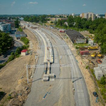 Zdjęcie: budowa stacji Chorzów Miasto.