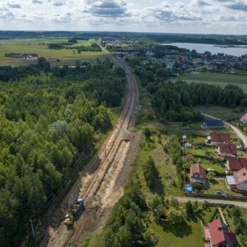 Zdjęcie: widok na prace budowlane na szlaku Woszczele - Stare Juchy.