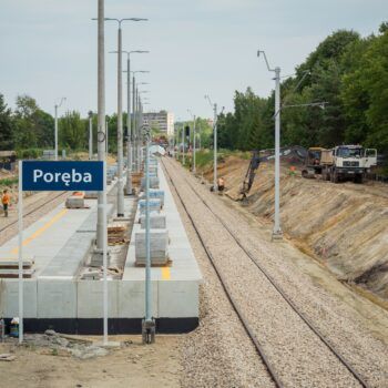 Zdjęcie: prace budowlane na stacji Poręba